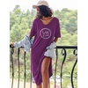 image:imageEkouaer Womens Long Nightgown Short Sleeve Night Shirt Plus Size SleepwearWineberry Heart