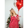 image:imageEkouaer Womens Long Sleeve Nightgown Full Length Sleepwear Long Sleepshirts Henley Sleep DressZchristmas Print 2