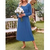 image:imageEkouaer Womens Long Sleeve Nightgowns Full Length Sleep Dress SleepshirtsBlue