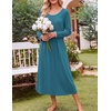image:imageEkouaer Womens Long Sleeve Nightgowns Full Length Sleep Dress SleepshirtsBlue Green