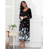 image:imageEkouaer Womens Long Sleeve Nightgowns Full Length Sleep Dress SleepshirtsFloral Butterfly
