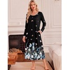 image:imageEkouaer Womens Long Sleeve Nightgowns Full Length Sleep Dress SleepshirtsFloral Butterfly