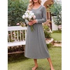 image:imageEkouaer Womens Long Sleeve Nightgowns Full Length Sleep Dress SleepshirtsGrey