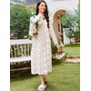 image:imageEkouaer Womens Long Sleeve Nightgowns Full Length Sleep Dress SleepshirtsPink Flowers