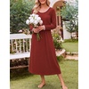 image:imageEkouaer Womens Long Sleeve Nightgowns Full Length Sleep Dress SleepshirtsWine Red