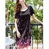 image:imageEkouaer Womens Nightgown House Dress with Pockets Short Sleeve Moo MoosBlack Sakura