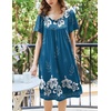 image:imageEkouaer Womens Nightgown House Dress with Pockets Short Sleeve Moo MoosBlue Flower