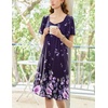 image:imageEkouaer Womens Nightgown House Dress with Pockets Short Sleeve Moo MoosPurple Positioning Flower
