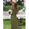 image:imageEkouaer Womens Nursing Dress Breastfeeding Summer V Neck Maternity DressesArmy Green