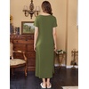 image:imageEkouaer Womens Nursing Dress Breastfeeding Summer V Neck Maternity DressesArmy Green
