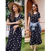 image:imageEkouaer Womens Nursing Dress Breastfeeding Summer V Neck Maternity DressesBlackfloralwhite