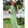 image:imageEkouaer Womens Nursing Dress Breastfeeding Summer V Neck Maternity DressesGreen Floral