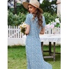 image:imageEkouaer Womens Nursing Dress Breastfeeding Summer V Neck Maternity DressesLight Blue Floral