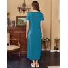 image:imageEkouaer Womens Nursing Dress Breastfeeding Summer V Neck Maternity DressesTeal