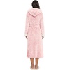 image:imageEkouaer Womens Plush Robes Long Soft Jacquard Fluffy Bathrobe Hooded RobeA Pink