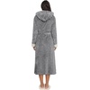 image:imageEkouaer Womens Plush Robes Long Soft Jacquard Fluffy Bathrobe Hooded RobeLight Grey