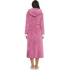 image:imageEkouaer Womens Plush Robes Long Soft Jacquard Fluffy Bathrobe Hooded RobePeach Pink