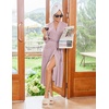 image:imageEkouaer Womens Robe Long Lightweight Bathrobe Soft Light Bath Robe S3XLApink