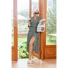 image:imageEkouaer Womens Robe Long Lightweight Bathrobe Soft Light Bath Robe S3XLArmy Green
