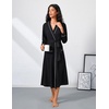 image:imageEkouaer Womens Robe Long Lightweight Bathrobe Soft Light Bath Robe S3XLBlack