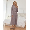 image:imageEkouaer Womens Robe Long Lightweight Bathrobe Soft Light Bath Robe S3XLLight Brown