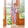 image:imageEkouaer Womens Robe Long Lightweight Bathrobe Soft Light Bath Robe S3XLPurple