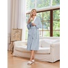 image:imageEkouaer Womens Robe Long Winter Plush Jacquard Bathrobe with Pockets SXXLLight Blue