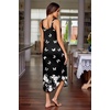 image:imageEkouaer Womens Sleeveless Nightgowns Long Sleep Dress Wide Strap SleepwearBlack Butterfly