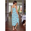 image:imageEkouaer Womens Sleeveless Nightgowns Long Sleep Dress Wide Strap SleepwearBlue Flower