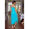 image:imageEkouaer Womens Sleeveless Nightgowns Long Sleep Dress Wide Strap SleepwearDeep Sky Blue