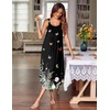 image:imageEkouaer Womens Sleeveless Nightgowns Long Sleep Dress Wide Strap SleepwearGreen Leaf