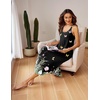 image:imageEkouaer Womens Sleeveless Nightgowns Long Sleep Dress Wide Strap SleepwearGreen Leaf