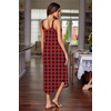 image:imageEkouaer Womens Sleeveless Nightgowns Long Sleep Dress Wide Strap SleepwearRed Plaid