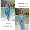 image:imageEkouaer Womens Swimsuit Beach Cover Up Dress Spaghetti Strap Cover UpBlue Flamingo