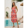 image:imageEkouaer Womens Swimsuit Beach Cover Up Dress Spaghetti Strap Cover UpOrange Hawaiian