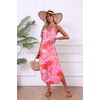 image:imageEkouaer Womens Swimsuit Beach Cover Up Dress Spaghetti Strap Cover UpPink Floral