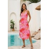 image:imageEkouaer Womens Swimsuit Beach Cover Up Dress Spaghetti Strap Cover UpPink Floral