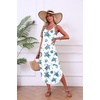 image:imageEkouaer Womens Swimsuit Beach Cover Up Dress Spaghetti Strap Cover UpWhite Sea Turtles