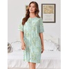 image:imageEkouaer Zip Up Robes for Women Short Knit Bathrobe with PocketsFloral Light Green