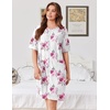 image:imageEkouaer Zip Up Robes for Women Short Knit Bathrobe with PocketsFloral White