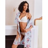 image:imageEkouaer Zip Up Robes for Women Short Knit Bathrobe with PocketsLight Blue Flower