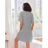 image:imageEkouaer Zip Up Robes for Women Short Knit Bathrobe with PocketsLight Gray