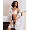 image:imageEkouaer Zip Up Robes for Women Short Knit Bathrobe with PocketsPurple Flower
