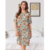 image:imageEkouaer Zip Up Robes for Women Short Knit Bathrobe with PocketsRed White Floral