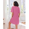 image:imageEkouaer Zip Up Robes for Women Short Knit Bathrobe with PocketsRose Red