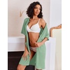 image:imageEkouaer Zip Up Robes for Women Short Knit Bathrobe with PocketsTurquoise