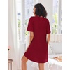 image:imageEkouaer Zip Up Robes for Women Short Knit Bathrobe with PocketsWine Red