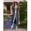 image:imageEkouaer Zipper Robes for Women Short Sleeve Bathrobe with PocketsDark Gray