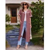 image:imageEkouaer Zipper Robes for Women Short Sleeve Bathrobe with PocketsGray Purple