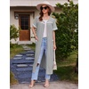 image:imageEkouaer Zipper Robes for Women Short Sleeve Bathrobe with PocketsLight Grey